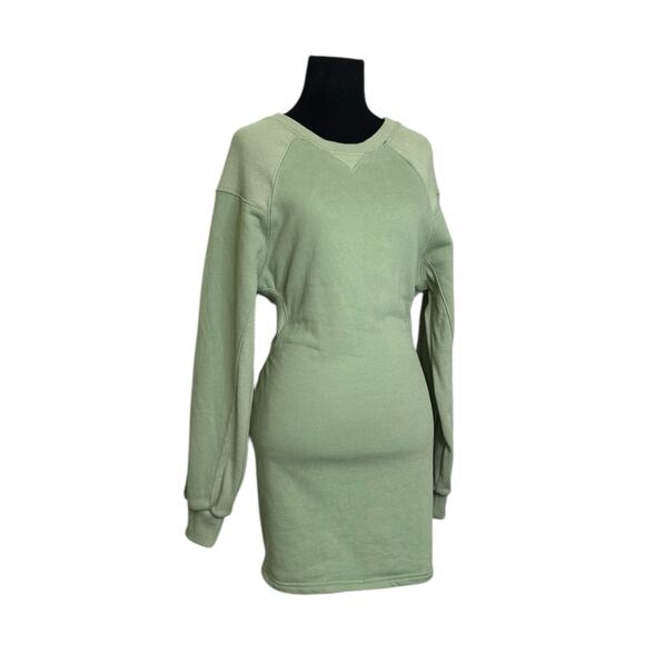 EVNL green long sleeves open back mini dress size Small - Picture 8 of 16